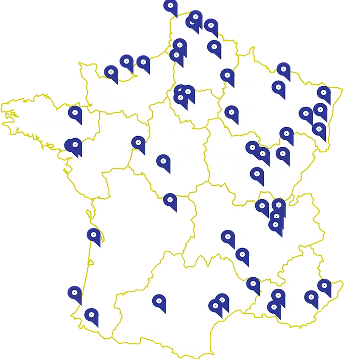 Carte des implantations Sineo